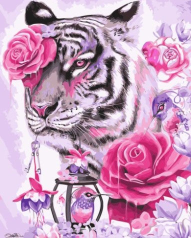 Paint By Numbers Rose Tiger 40x50*