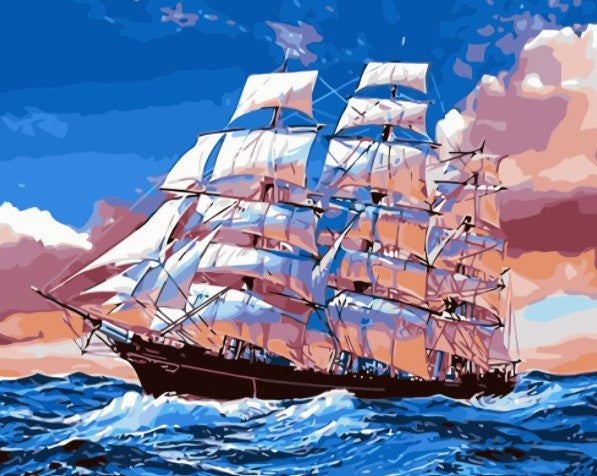 Paint By Numbers Ocean Sailing 40x50*