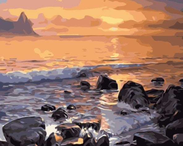 Paint By Numbers Ocean Sunset 40x50*