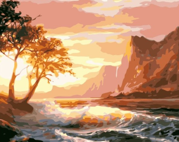 Paint By Numbers Sunset Ocean 40x50*