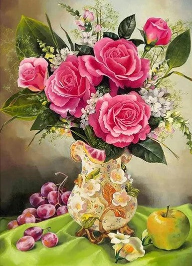 Diamond Painting Rosor I Vas*