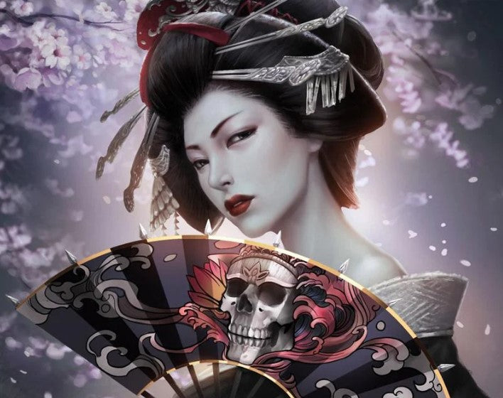 Diamond Painting Geisha Solfjäder*