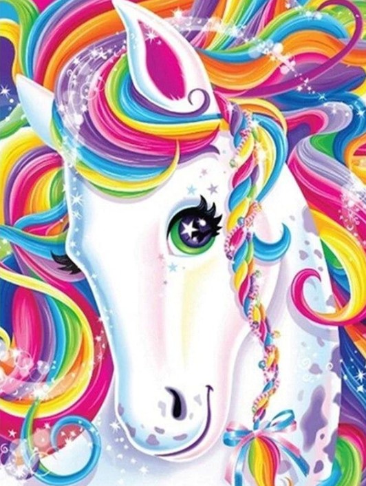 Diamond Painting AB Drills Color Unicorn*