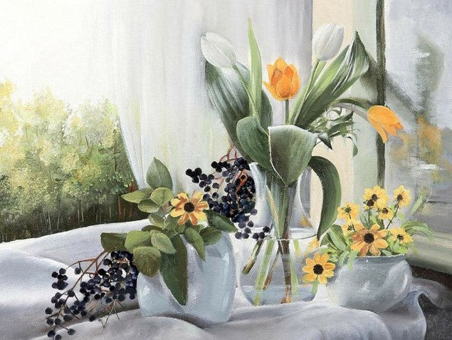Diamond Painting Vårbuketter I Vas*