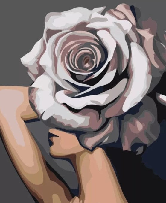 Paint By Numbers Rose Woman 40x50*