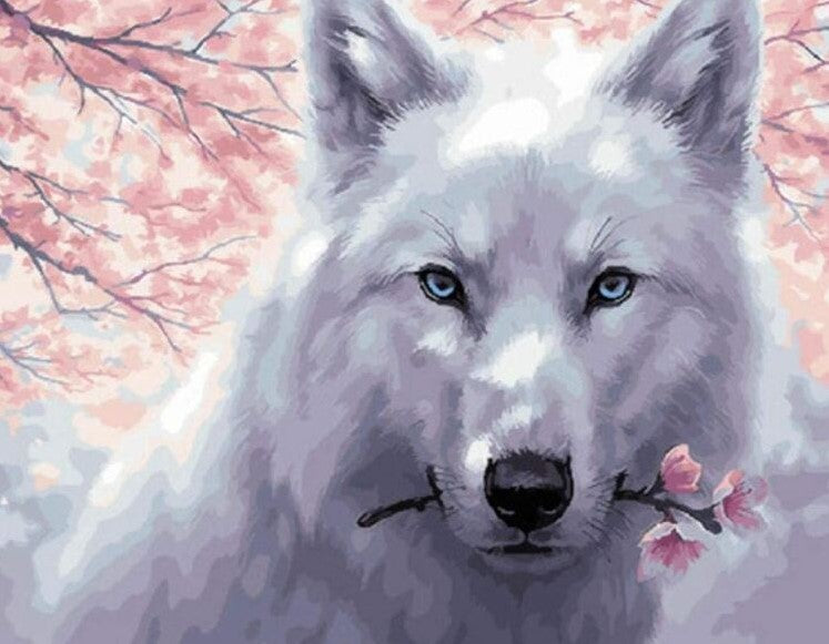 Paint By Number Wolf Cherrytree 40x50*