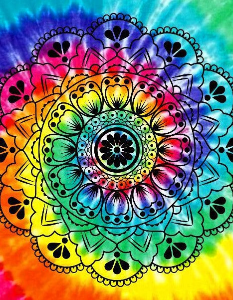 Diamond Painting AB Drills Mandala Rainbow*