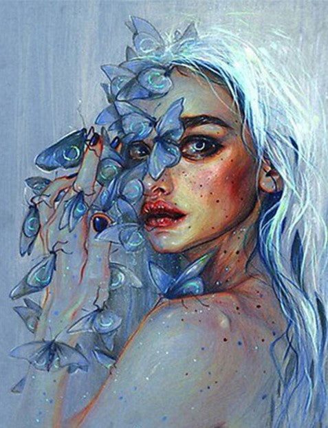 Diamond Painting Girl Butterfly*