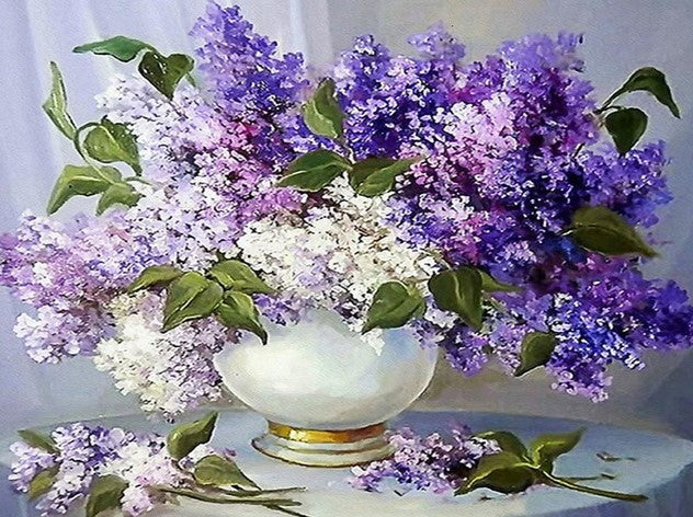 Diamond Painting Bukett Med Syrener*