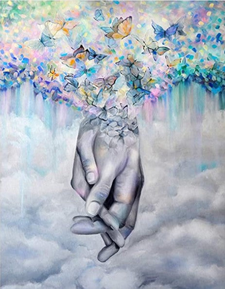 Diamond Painting AB Drills Butterfly Hands*