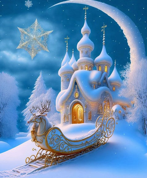 Diamond Painting Winter Castle*
