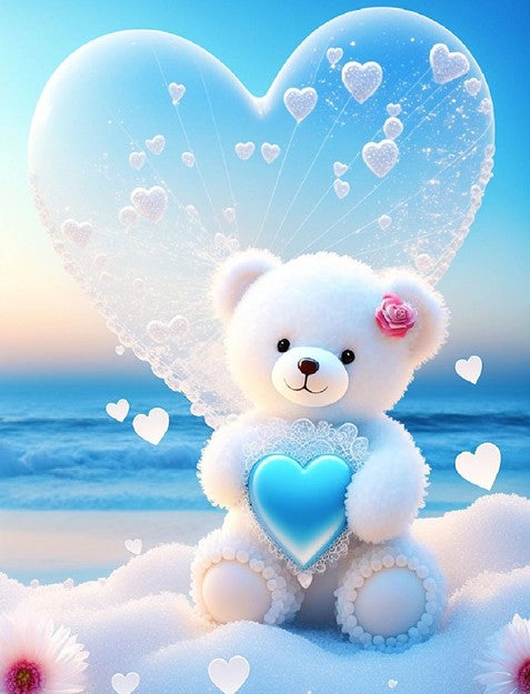 Diamond Painting Nalle Vid Havet*