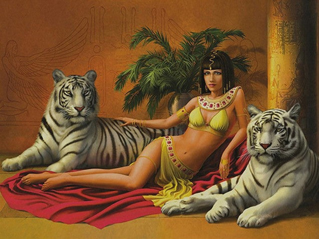 Diamond Painting Beauty With White Tigers*