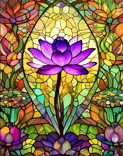 Diamond Painting AB Drills Lotus*