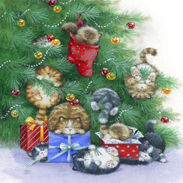 Diamond Painting Kattungar I Gran*