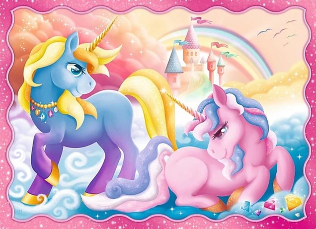 Diamond Painting AB Drills Cartoon Unicorns*