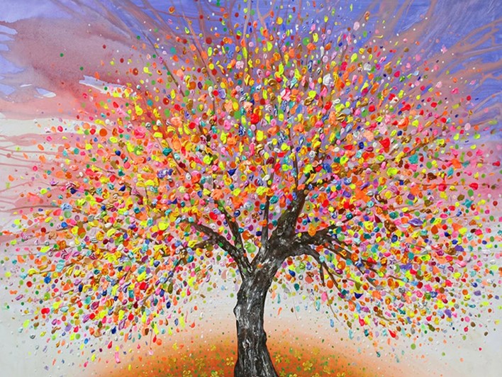 Diamond Painting AB Drills Tree Color Leaf*