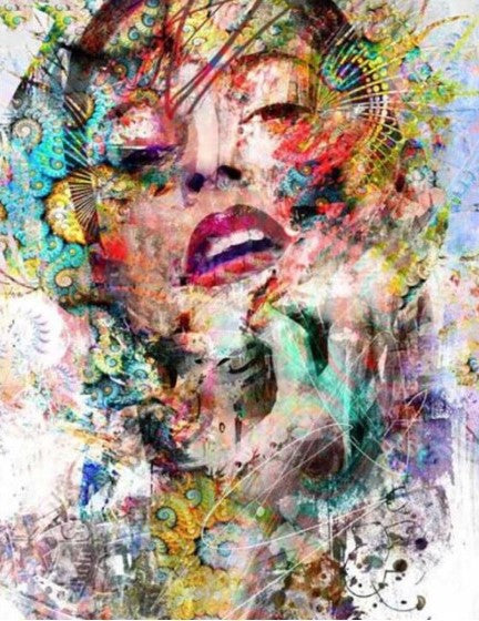 Diamond Painting AB Drills Abstract Woman*