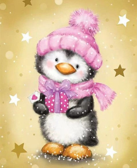 Diamond Painting Christmas Penguin*