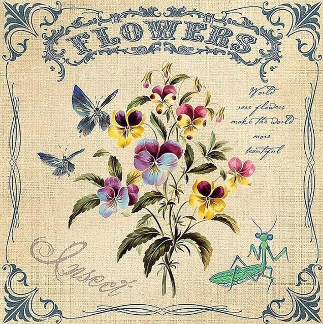 Diamond Painting Flowers And Insects*