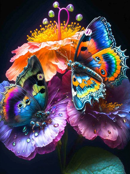 Diamond Painting Colorful Butterflies*