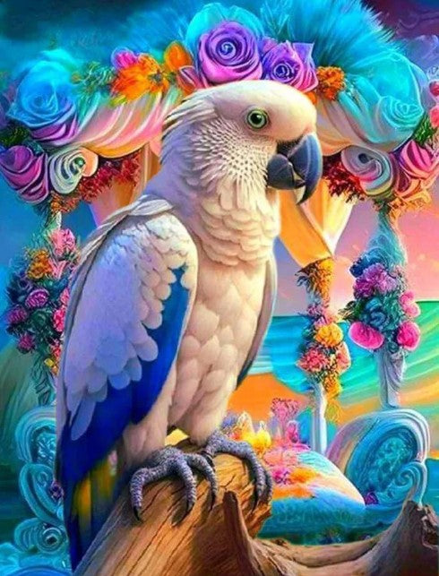 Diamond Painting Parrot Flowers*