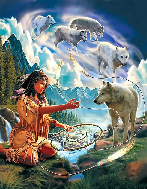 Diamond Painting Wolf Dreamcatcher*