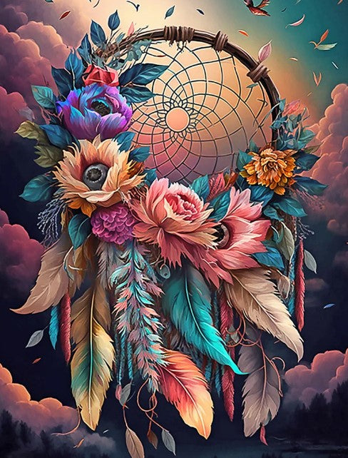 Diamond Painting Flower Dreamcatcher*