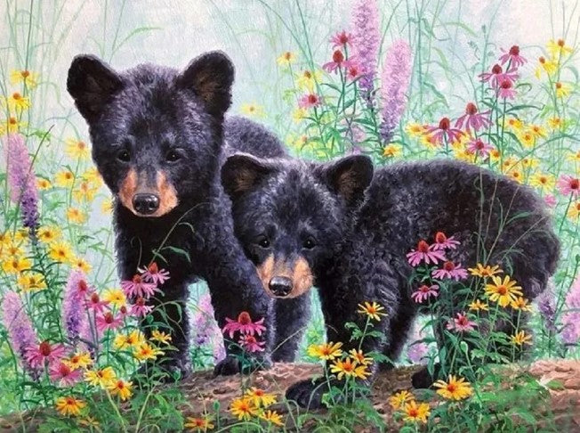 Diamond Painting Björnungar*