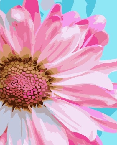Paint By Number Pink Daisy 40x50*