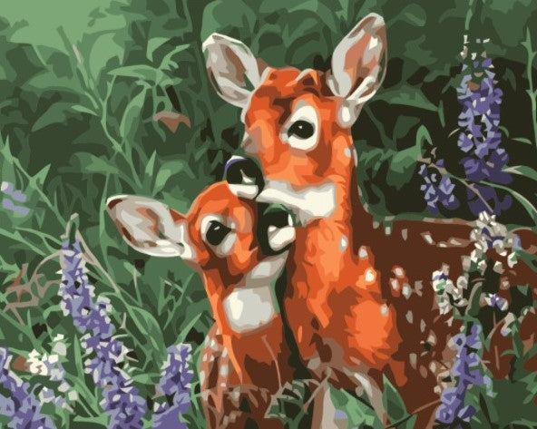 Paint By Numbers Cute Deers 40x50