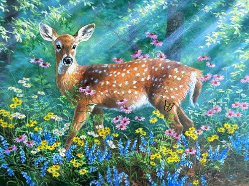 Diamond Painting Deer Flowers*
