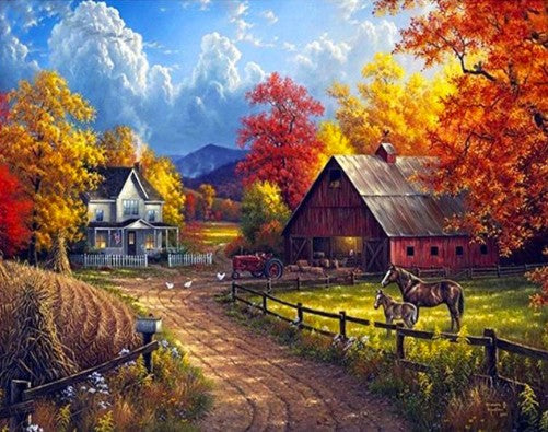 Diamond Painting Farmer Autumn*