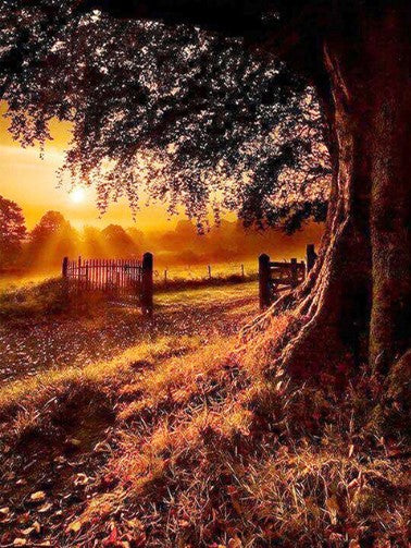 Diamond Painting Autumn Sunset*