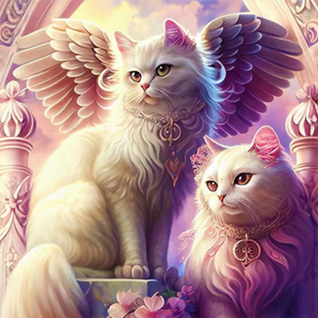 Diamond Painting Angel Cats*