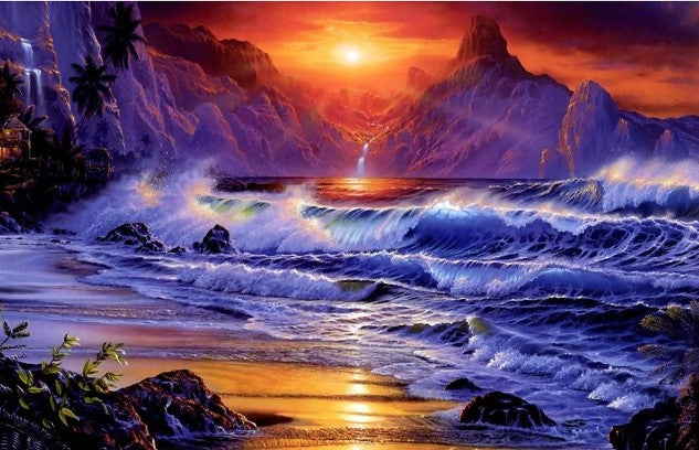 Diamond Painting Ocean Sunset*
