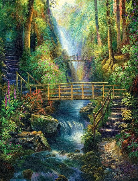 Diamond Painting Skogsvattenfall*