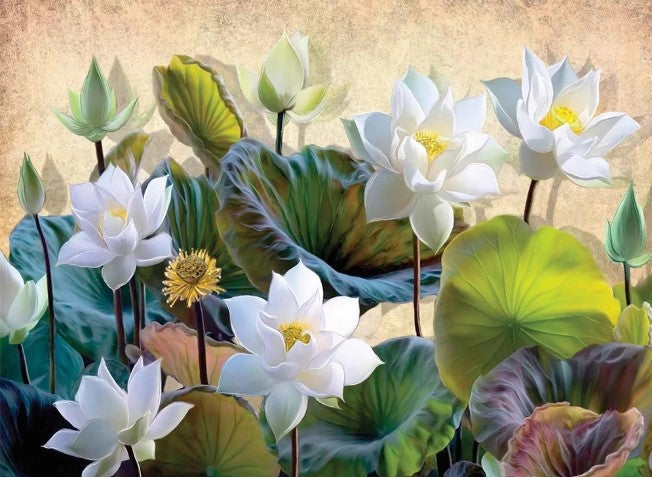 Diamond Painting White Lotus*
