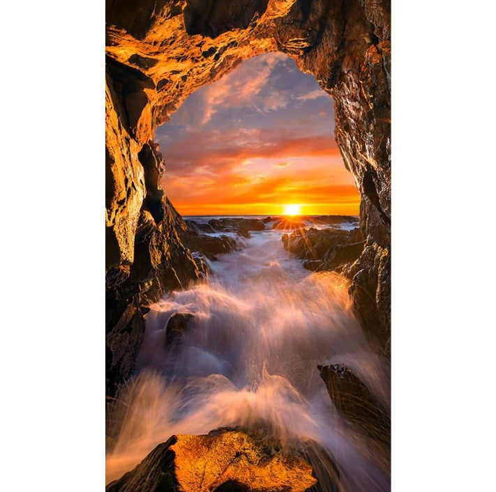 Diamond Painting Cave Sunset*