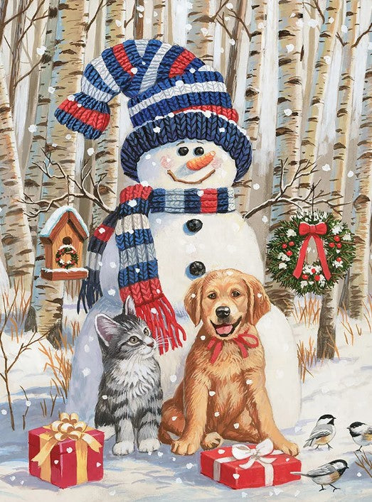Diamond Painting Snögubbe Husdjur*