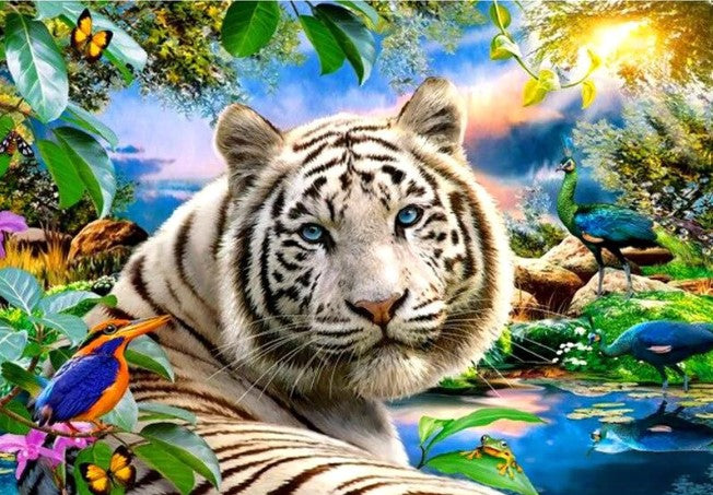 Diamond Painting AB Drills Exotic Tiger*