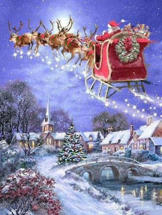 Diamond Painting Tomte Med Släde*