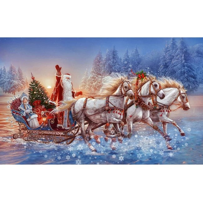 Diamond Painting Santa With Horses*