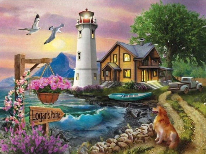 Diamond Painting Hund Vid Fyr*