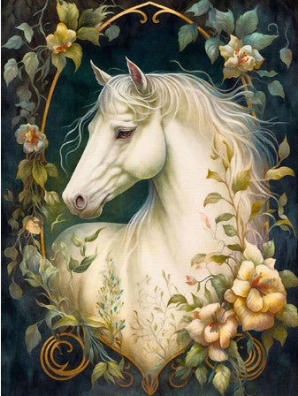 Diamond Painting Horse Nature Frame*