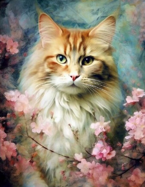 Diamond Painting Cat Cherryflowers*