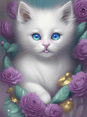 Diamond Painting Cat Blue Eyes*