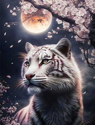 Diamond Painting Tiger Månljus*