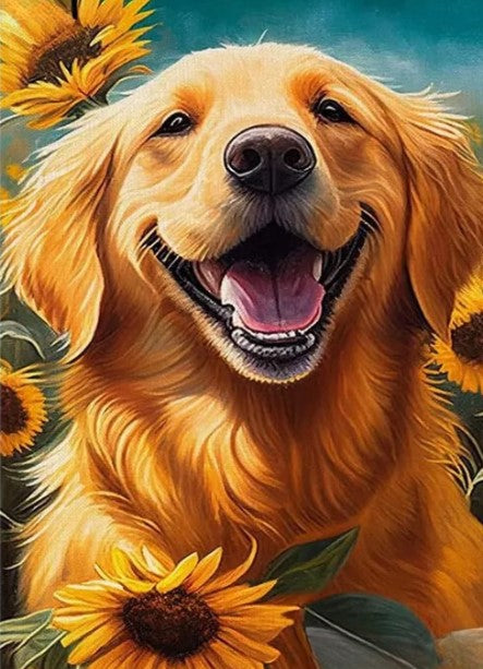 Diamond Painting Happy Dog*