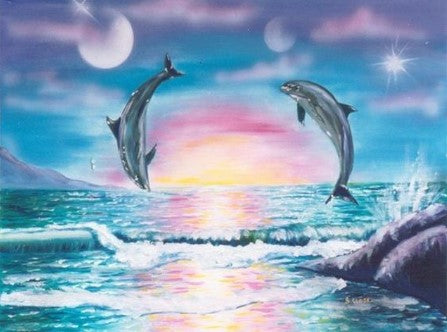 Diamond Painting Jumping Dolphins*